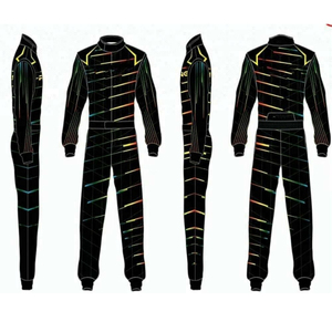 Traje de Carreras de Karts Estampado Premium, Tela de Doble Capa, Resistente al Viento, Talla Grande, Impermeable, Transpirable, Costuras Duraderas de Alta Calidad - Product Image 1