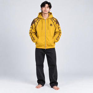 เสื้อฮู้ดดี้ลายแมงมุมสำหรับผู้ชาย วัสดุเนื้อนุ่ม ดีไซน์แมงมุมทันสมัย สวมใส่สบาย มีสีสันให้เลือกตามสั่ง และงานตัดเย็บคุณภาพพรีเมียม - Product Image 1