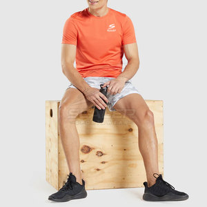 T-shirt de sport en maille douce et confortable, coupe ajustée, manches courtes, respirant, écologique, pour la salle de sport, la course à pied et le fitness quotidien - Product Image 4