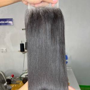 Extensions de cheveux raides en os à fermeture frontale en dentelle du Vietnam non traitées 100% cuticules alignées couleur naturelle 8-40 pouces - Product Image 4