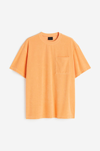 T-shirt en coton 100% ultra-luxe coupe oversize, style doux, col montant en coton, uni sur la poitrine, manches courtes pour homme, idéal pour l'été - Product Image 5
