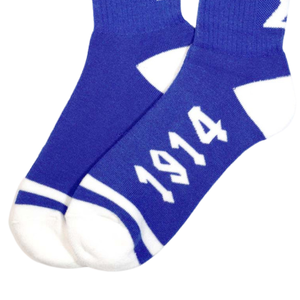 Phi Beta Sigma Royal Blue Crew <b>Socks</b> 1914 Fraternity Knit Athletic Comfortable Stretch Everyday Wear - Product Image 3