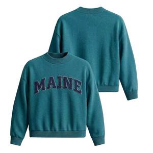Sudadera Ligera de Cuello Alto para Mujer, Corte Regular, Transpirable, Mezcla de Algodón, Invierno, Acogedora, con Logotipo Frontal Tejido - Product Image 6