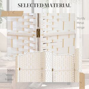 Divisorio Pieghevole Portatile a 8 Pannelli in Fibra Ondulata Bianca per Privacy in Casa e Ufficio - Product Image 5