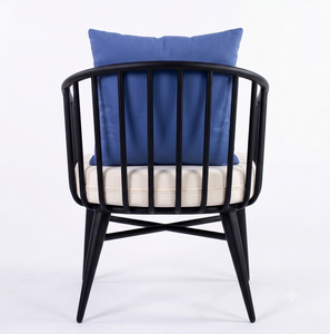 Fauteuil de patio moderne en aluminium pour extérieur, chaise de salle à manger de jardin imperméable, mobilier de luxe minimaliste pour restaurant, hôtel, balcon - Product Image 3