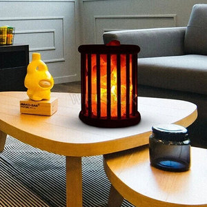 Lámpara de Sal Decorativa del Himalaya, Cristal Natural Tallado, Alta Calidad, Grado A+, Iluminación Cálida - Product Image 6