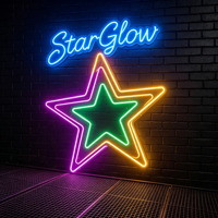 Enseigne néon LED personnalisée avec logo, corps en cristal, étanche IP67, forme rectangulaire pour montage mural, décoration professionnelle et événementielle