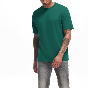 T-shirt d'été de haute qualité pour homme, tricoté, look décontracté, couleur unie, nouvelle mode, respirant, à manches courtes, t-shirt à col contrastant pour homme - Product Image 1