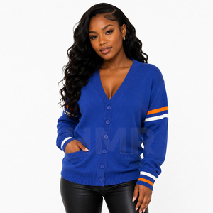 Suéter Cárdigan de Punto Informal para Mujer, Marca HMR Sorority Sisterhood, con Mangas Largas y Cuello en V, Diseño Personalizado OEM - Product Image 1