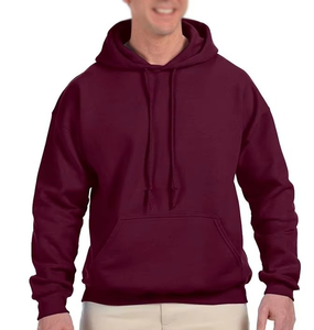Sweat-shirt à capuche en molleton uni pour homme, coupe classique, décontracté, automne, coton, avec poche - Product Image 2
