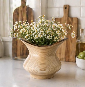 Maceta de Madera de Alta Calidad con Acabado Rústico Hecha a Mano para Plantas de Interior, Jardín, Patio, Balcón, Decoración - Product Image 6