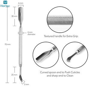 Pousse-cuticules professionnels personnalisés multi-usages en acier inoxydable haute résistance, durables et antidérapants - Product Image 6