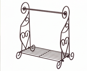 Traditional Heart Shape Free Standing Iron Tissue <b>Paper</b> Roll Holder For Stylish <b>Kitchen</b> Use Book Use And Towel Dispensing - Product Image 1