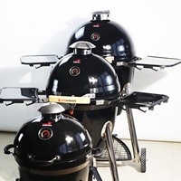 Fabricant chinois de Kamado, vente en gros de grills à surface émaillée, 18 pouces, extra large, épaissi, ODM/OEM, barbecue au charbon de bois, four extérieur
