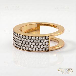 Anillo Oura con Pavé de Moissanita de Varias Hileras, Fabricado en Plata de Ley 925 Sólida, Joyería de Lujo Brillante para un Toque Refinado Diario - Product Image 2