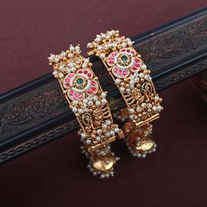 Ishani Antique Designer Pearl Bangles - Product Image 1