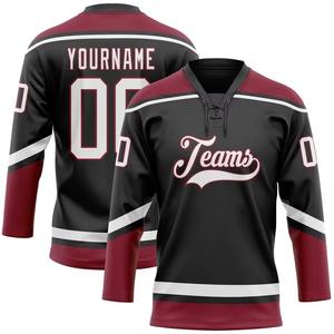 Venta al por Mayor de Uniformes Personalizados de Hockey sobre Hielo, Sublimados, 100% Poliéster, Transpirables, de Secado Rápido, con Logotipo Personalizado, OEM - Product Image 4