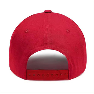 Gorra de Béisbol Unisex Roja de 6 Paneles, Ajustable, de Sarga de Algodón, Color Sólido, Estilo Casual, para Adultos - Product Image 6