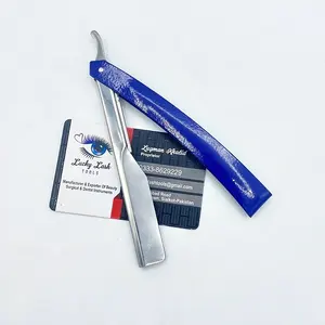 热卖理发店剃刀刀片直切Resio剃须刀CE ISO认可的实心不锈钢私人标签