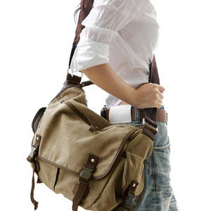 Custom Canvas Messenger <b>Bag</b> Vintage Crossbody Shoulder Satchel Durable School <b>Work</b> Laptop <b>Bag</b> for Men Women OEM Bulk DirectSales - Product Image 2