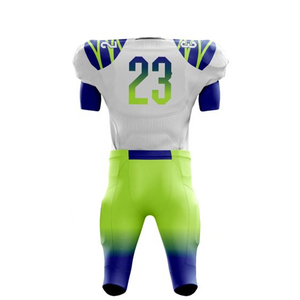 Ensemble d'uniformes de football américain personnalisés de haute qualité, dernier design, maillot et pantalon sublimés avec logo d'équipe, vente en gros d'usine - Product Image 4