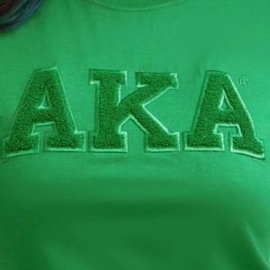 T-shirt en chenille vert uni pour femme, manches courtes, col rond, coton brodé, décontracté, tendance, avec motif graphique - Product Image 2