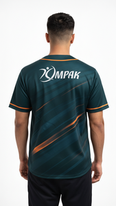 Camiseta deportiva de béisbol personalizada con tela de sublimación duradera y estilo atlético moderno - Product Image 4