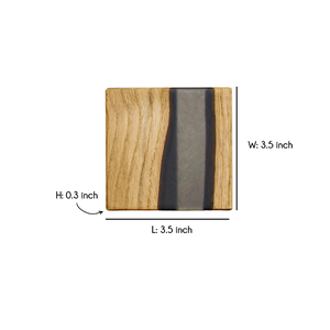 Premium Quality Wholesale Insulated Square Acacia Wood Epoxy Resin <b>Coaster</b> for Beverage Cups <b>Beer</b> Coffee Tea Resin <b>Coaster</b> set - Product Image 2