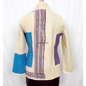 Indian Cotton Vintage Kantha <b>jacket</b> with <b>mandarin</b> <b>collar</b> and pockets button Autumn/Winter High Quality Quick Dry Plus <b>Jacket</b> - Product Image 4
