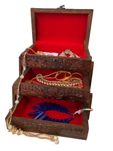 Caja de joyería de madera tallada a mano, de la mejor calidad, hecha a mano, tres escalones, moderna, de último diseño - Product Image 3