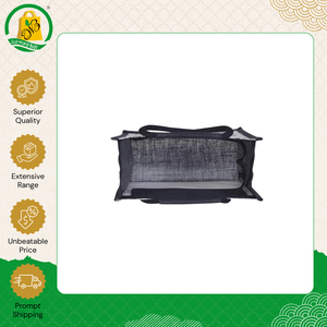 ถุงช้อปปิ้งผ้ากระสอบป่านคุณภาพดีที่สุด แบบกำหนดเองได้ เป็นมิตรกับสิ่งแวดล้อม ลายเรขาคณิต ปราศจากสารอะโซ พร้อมหูหิ้วแบบถักบุฟองน้ำ - Product Image 3