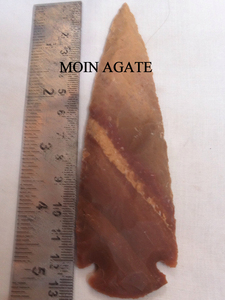 Handmade European Agate Arrowhead Natural Gemstone Feng Shui Crystal Figurine <b>Mascot</b> Semi-Precious Stone Craft 5 Inch - Product Image 2