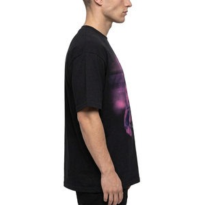 เสื้อยืดคอกลมแขนสั้นสีดำสำหรับผู้ชาย ลวดลายกราฟิกพิมพ์ภาพตามสั่ง ทรงปกติ ผ้าฝ้ายถักเจอร์ซีย์ 100% - Product Image 6