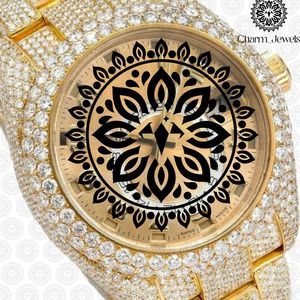Charm Jewels Luxury <b>Watch</b> Stainless Steel Round Case 40mm Analog <b>Mechanical</b> Movement Auto Date Unisex Folding Clasp - Product Image 3