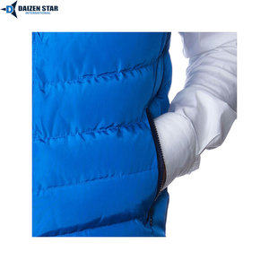 DAIZEN STAR INTERNATIONAL Gilet matelassé pour homme, style streetwear d'hiver, extérieur en laine, rembourrage en polyester, coupe-vent, anti-UV, fermeture éclair - Product Image 3