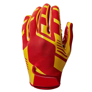 Wholesale Best Price Chiefs Football <b>Gloves</b> Red Yellow Sublimation Print Full Finger Unisex Sports <b>Gloves</b> For Football Team - Product Image 4