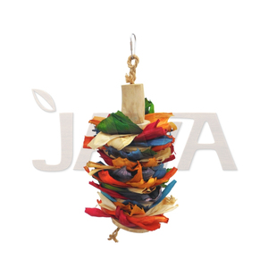Jouets pour oiseaux en bois de soie légers et écologiques Java avec design en cascade M - Product Image 1