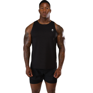 Camiseta sin mangas Aeroflex para hombre, ligera, para gimnasio, entrenamiento, transpirable, chaleco deportivo, ropa deportiva, color negro - Product Image 1