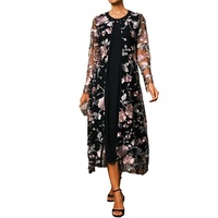 Cardigan long pour femme, couleur unie, tricoté, manches longues, fermeture boutonnée, pull décontracté pour femme, fournisseur du Bangladesh