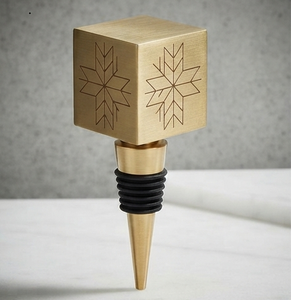 Bouchon de bouteille de vin durable, sur mesure, décoration de mariage, bouchon de vin doré, forme unique - Product Image 1