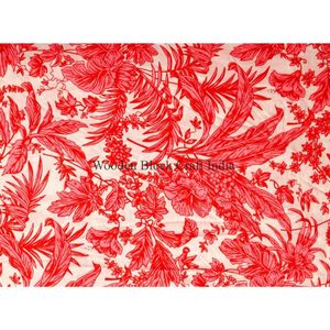 Eco Friendly Lightweight Floral Block Print Cotton Fabric Yard Multi Color Indian Handmade Woven Fabric for <b>Bag</b> & Shirt - Product Image 5