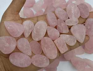 Quartz Rose Naturel Taillé en Ovale, Vente en Gros, Pierre de Quartz Rose en Vrac pour la Fabrication de Bijoux, Pierre Précieuse Polie à Effet de Couleur - Product Image 3