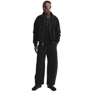 Custom <b>Men</b> Black Full <b>Zip</b> Sweatshirt Jacket Prime Streetwear Track <b>Top</b> OEM Private Label Apparel Manufacturer Wholesale Supplier - Product Image 2