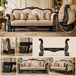 Carved Solid <b>Wood</b> <b>Sofa</b> Decorative Front <b>Frame</b> Assembly Side Panels Front Apron Furniture <b>Wood</b> Components Factory Supply - Product Image 2