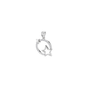Aarinya - Juego de Pendientes y Colgante de Círculo Celestial con Diamantes Cultivados en Laboratorio y Plata 925 - Product Image 3