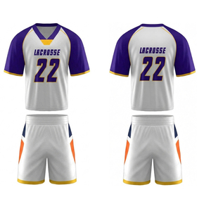 Uniformes de Lacrosse Personalizados con Nombre y Número del Equipo, Manga Corta, Ligeros, Transpirables, de Poliéster, Precio al por Mayor - Product Image 1