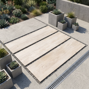 Dalles de pavage extérieures en porcelaine beige effet brique, robustes, pour terrains de basketball, épaisseur 20 mm, 600x900 mm, pour hall - Product Image 2