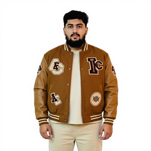 Chaqueta Varsity Unisex Personalizada - Precio al por Mayor, Venta Caliente, Ropa Urbana con Diseño de Parches, Calidad Premium, 100% Lana - Product Image 1