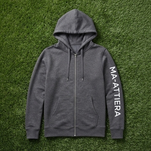 Sudadera con capucha y cremallera para mujer, color gris oscuro, de forro polar, manga larga, con estampado gráfico y bolsillo canguro, personalizada - Product Image 6