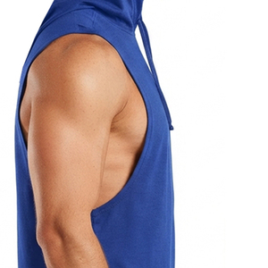 <b>Mens</b> Muscle Top <b>Sleeveless</b> Fitness <b>Hoodie</b> Moisture Wicking Athletic Tank Custom OEM ODM Wholesale Sport Apparel Supplier Factory - Product Image 6